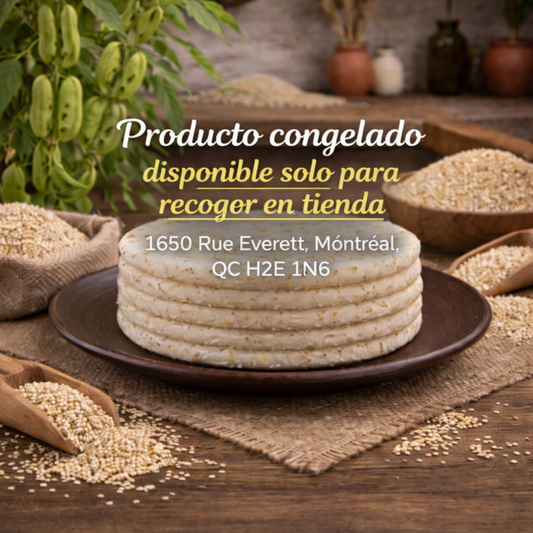 Arepas de 100% Maíz con Ajonjolí – Paquete x 5 unidades (650g aprox.) (Congelado)
