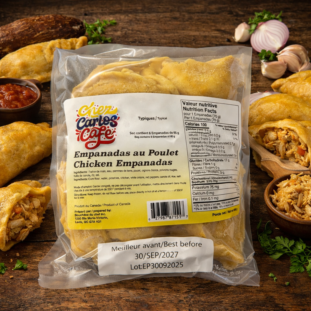 Empanadas de pollo – Chez Carlos Café (6 unidades)