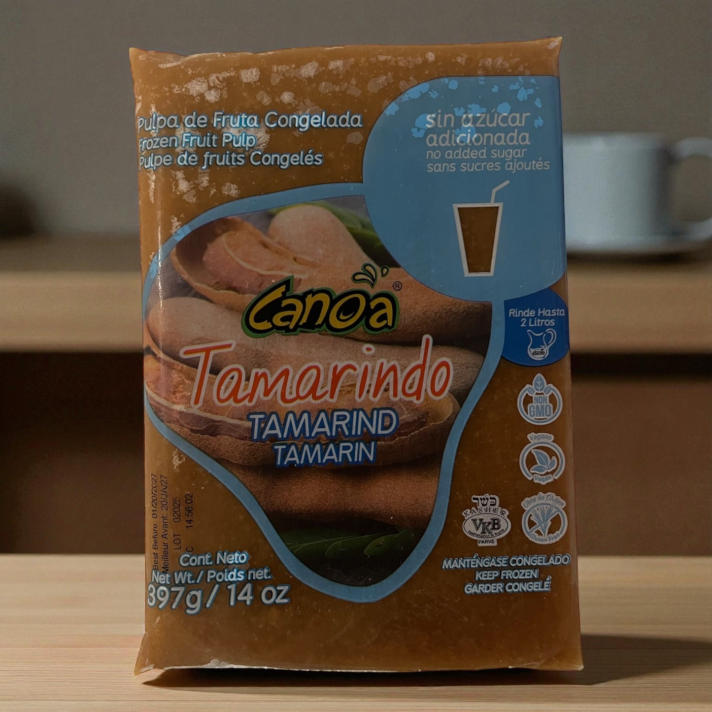 Pulpa de Tamarindo Congelada – Canoa (397g / 14 oz)