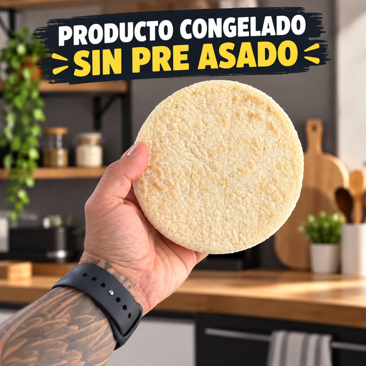 Arepas de queso congeladas sin pre asado