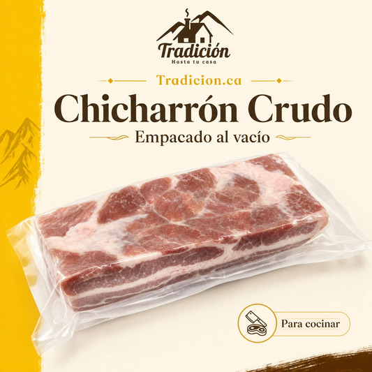 Chicharrón Crudo Empacado al Vacío – ¡El Auténtico Sabor Hecho en Casa!