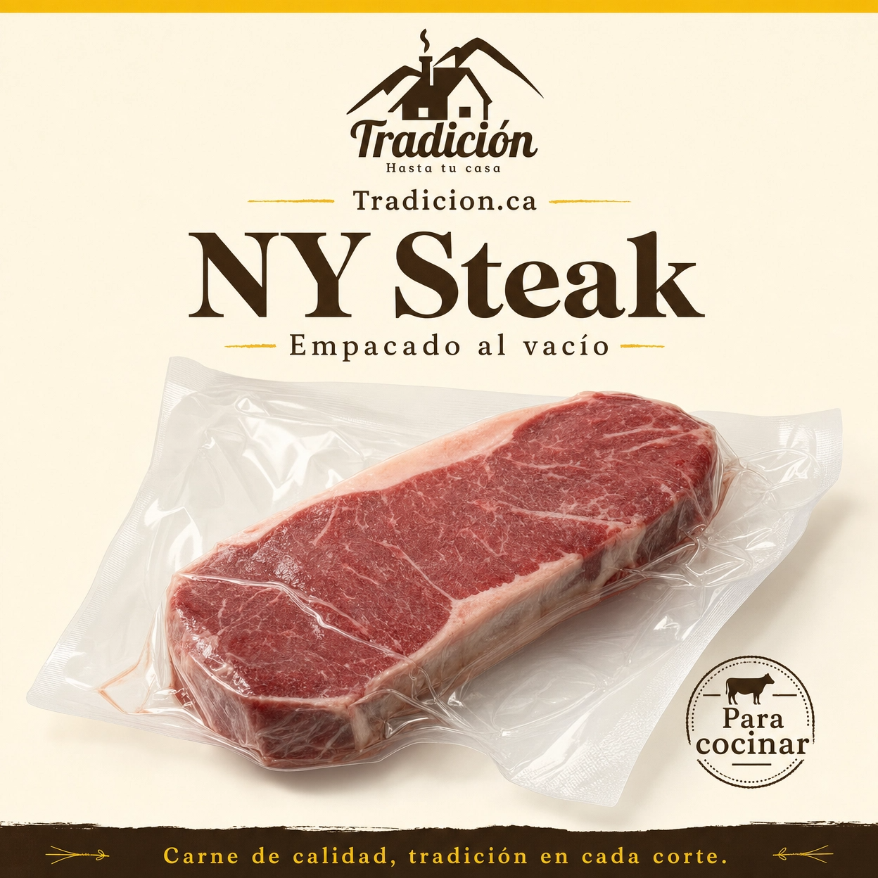 NY Steak Premium (200g) – Empacado al Vacío y Listo para el Asador